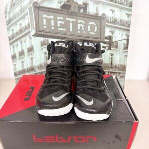 Nike LeBron Zoom Soldier 8 TB Black/Metallic Silver Men's Basketball Sneakers